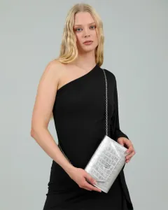 Women's envelope bag Doca 22098 silver